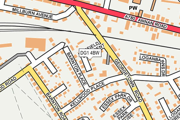 DG1 4BW map - OS OpenMap – Local (Ordnance Survey)