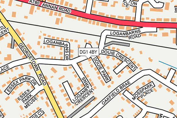 DG1 4BY map - OS OpenMap – Local (Ordnance Survey)