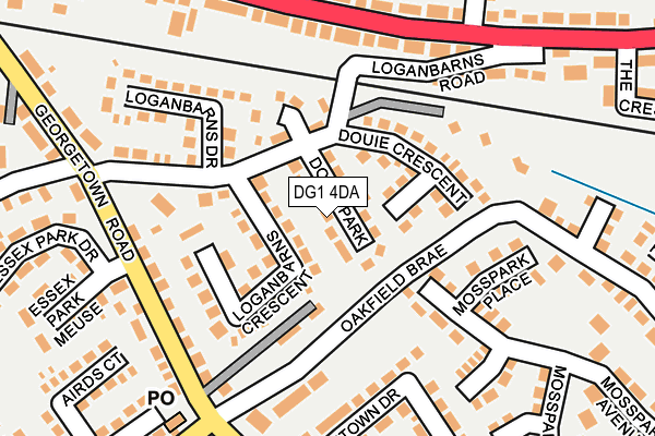 DG1 4DA map - OS OpenMap – Local (Ordnance Survey)
