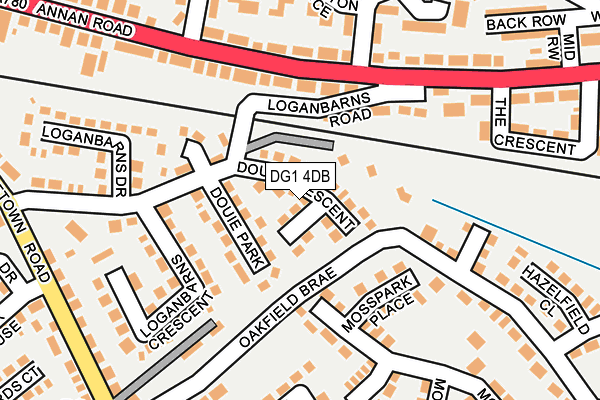 DG1 4DB map - OS OpenMap – Local (Ordnance Survey)
