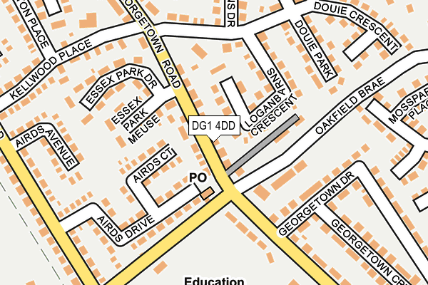 DG1 4DD map - OS OpenMap – Local (Ordnance Survey)