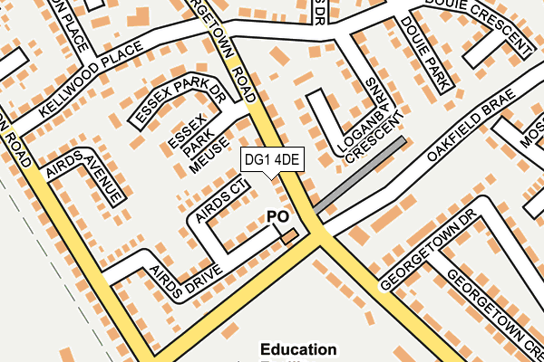 DG1 4DE map - OS OpenMap – Local (Ordnance Survey)
