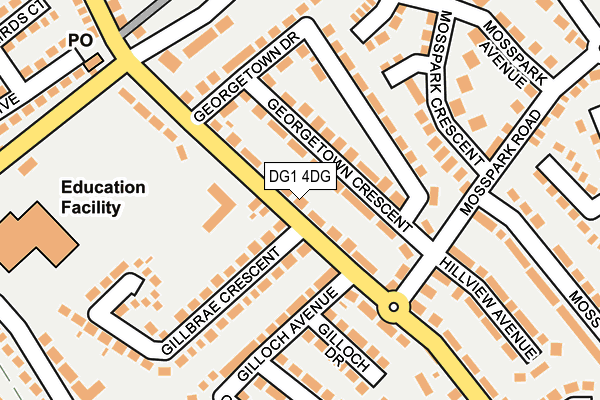 DG1 4DG map - OS OpenMap – Local (Ordnance Survey)