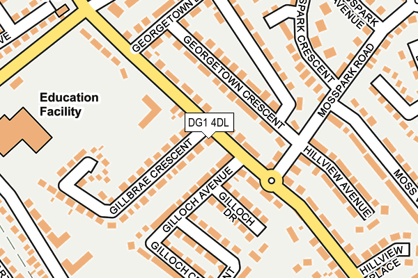 DG1 4DL map - OS OpenMap – Local (Ordnance Survey)