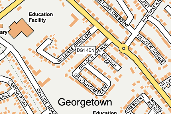 DG1 4DN map - OS OpenMap – Local (Ordnance Survey)