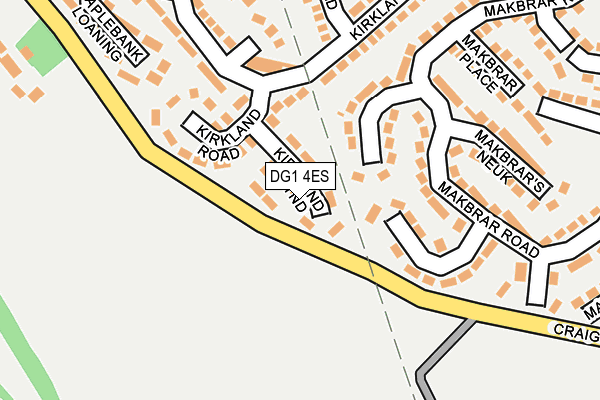 DG1 4ES map - OS OpenMap – Local (Ordnance Survey)