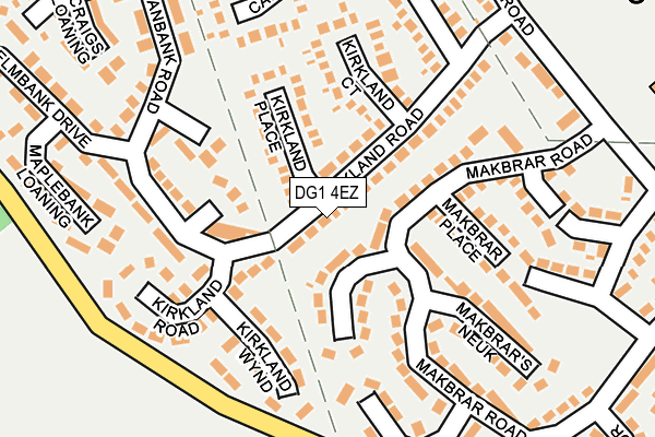 DG1 4EZ map - OS OpenMap – Local (Ordnance Survey)