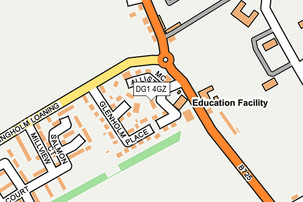 DG1 4GZ map - OS OpenMap – Local (Ordnance Survey)