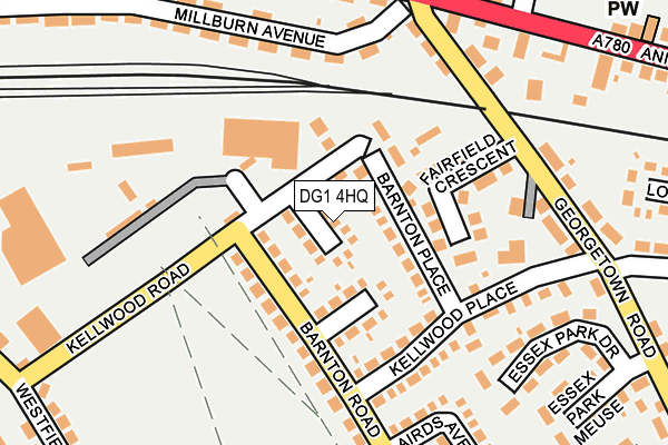 DG1 4HQ map - OS OpenMap – Local (Ordnance Survey)