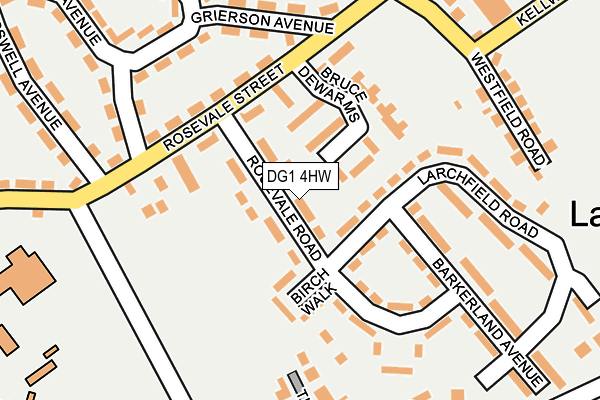 DG1 4HW map - OS OpenMap – Local (Ordnance Survey)