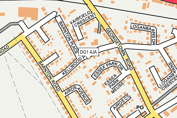 DG1 4JA map - OS OpenMap – Local (Ordnance Survey)