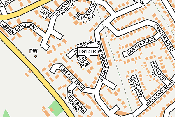 DG1 4LR map - OS OpenMap – Local (Ordnance Survey)