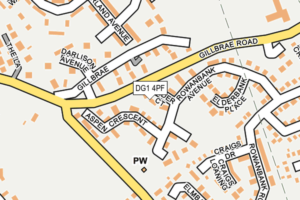 DG1 4PF map - OS OpenMap – Local (Ordnance Survey)