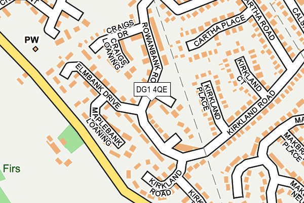 DG1 4QE map - OS OpenMap – Local (Ordnance Survey)