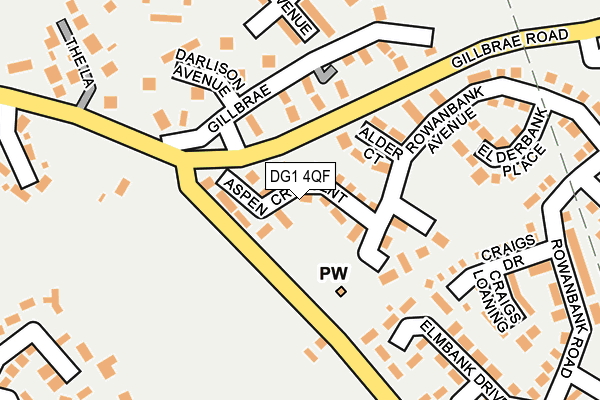 DG1 4QF map - OS OpenMap – Local (Ordnance Survey)