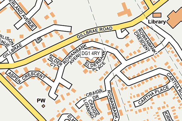 DG1 4RY map - OS OpenMap – Local (Ordnance Survey)