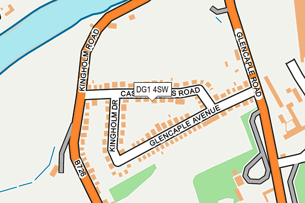 DG1 4SW map - OS OpenMap – Local (Ordnance Survey)