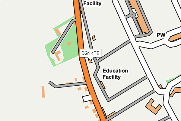 DG1 4TE map - OS OpenMap – Local (Ordnance Survey)