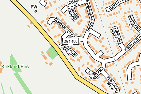 DG1 4UJ map - OS OpenMap – Local (Ordnance Survey)