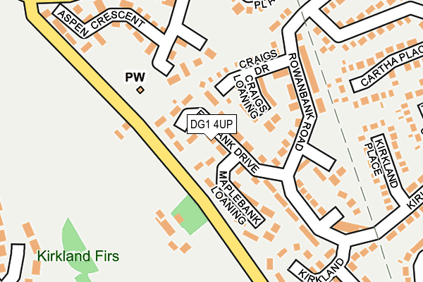 DG1 4UP map - OS OpenMap – Local (Ordnance Survey)