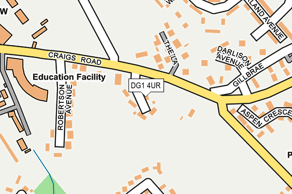 DG1 4UR map - OS OpenMap – Local (Ordnance Survey)