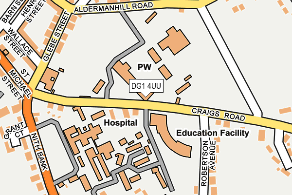 DG1 4UU map - OS OpenMap – Local (Ordnance Survey)