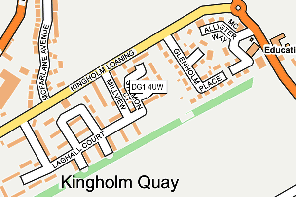 DG1 4UW map - OS OpenMap – Local (Ordnance Survey)