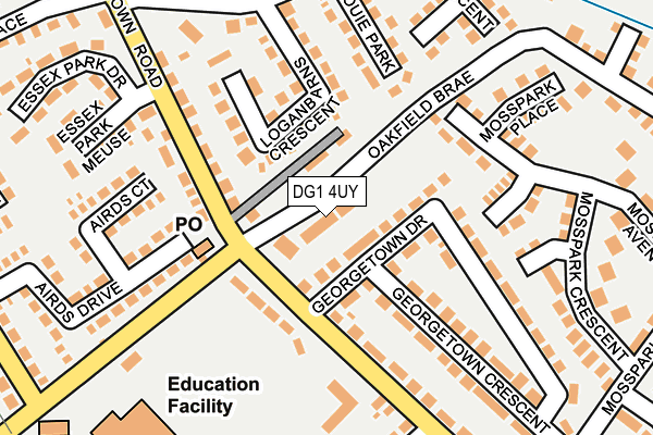 DG1 4UY map - OS OpenMap – Local (Ordnance Survey)