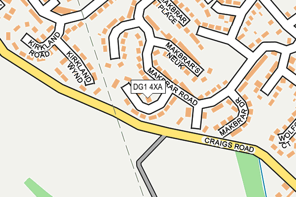 DG1 4XA map - OS OpenMap – Local (Ordnance Survey)