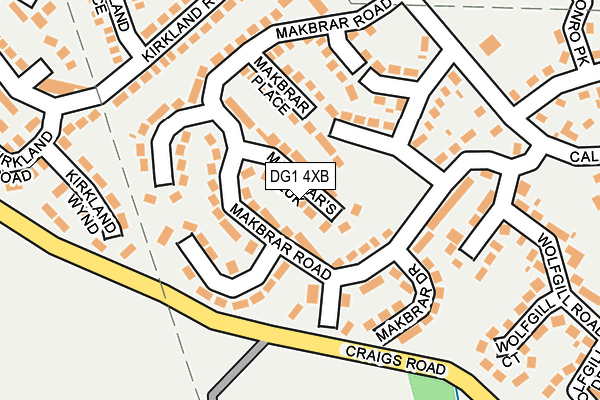 DG1 4XB map - OS OpenMap – Local (Ordnance Survey)