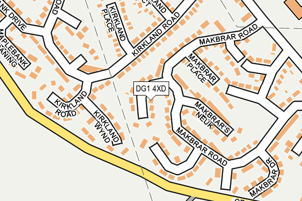 DG1 4XD map - OS OpenMap – Local (Ordnance Survey)