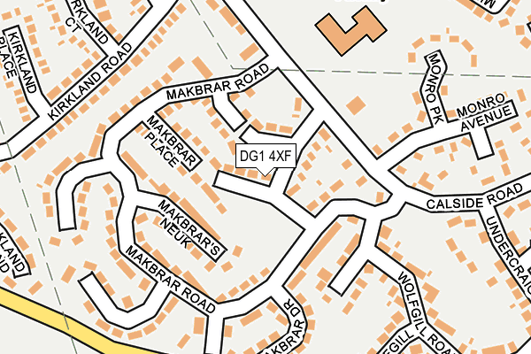DG1 4XF map - OS OpenMap – Local (Ordnance Survey)