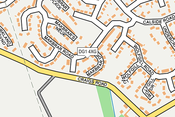 DG1 4XG map - OS OpenMap – Local (Ordnance Survey)