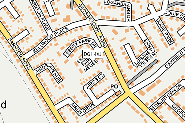 DG1 4XJ map - OS OpenMap – Local (Ordnance Survey)