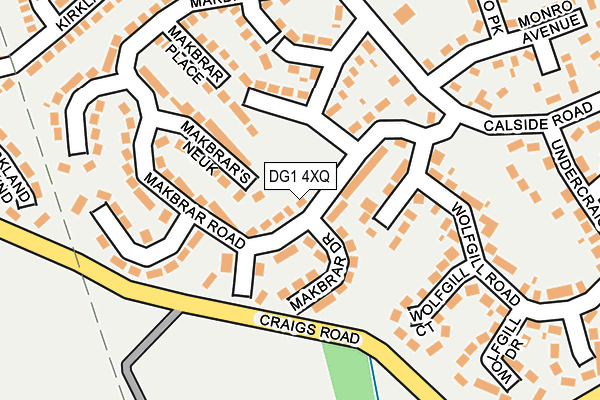DG1 4XQ map - OS OpenMap – Local (Ordnance Survey)