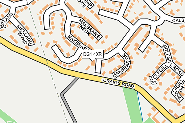 DG1 4XR map - OS OpenMap – Local (Ordnance Survey)
