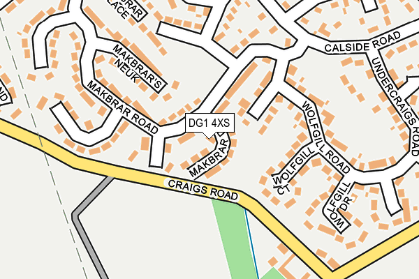 DG1 4XS map - OS OpenMap – Local (Ordnance Survey)