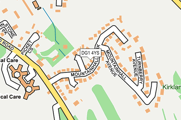 DG1 4YS map - OS OpenMap – Local (Ordnance Survey)