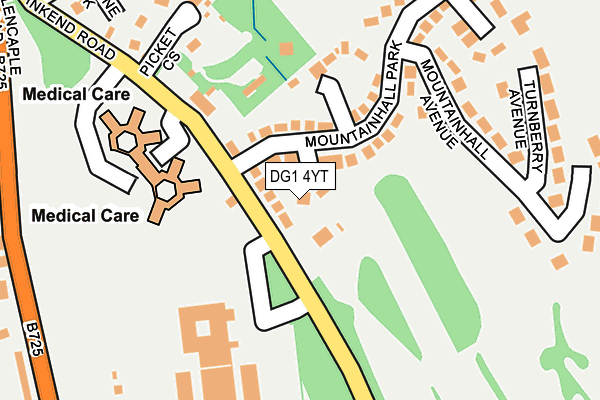 DG1 4YT map - OS OpenMap – Local (Ordnance Survey)