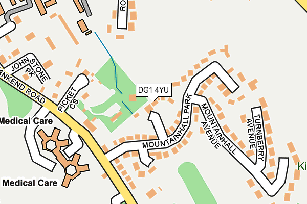 DG1 4YU map - OS OpenMap – Local (Ordnance Survey)