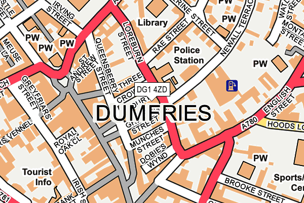 DG1 4ZD map - OS OpenMap – Local (Ordnance Survey)