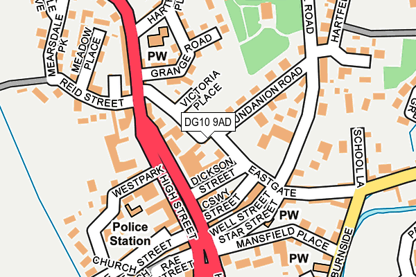 DG10 9AD map - OS OpenMap – Local (Ordnance Survey)