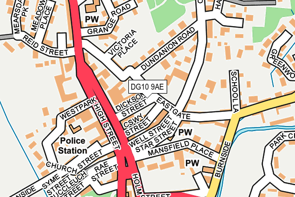 DG10 9AE map - OS OpenMap – Local (Ordnance Survey)