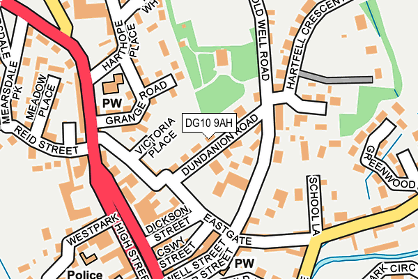 DG10 9AH map - OS OpenMap – Local (Ordnance Survey)