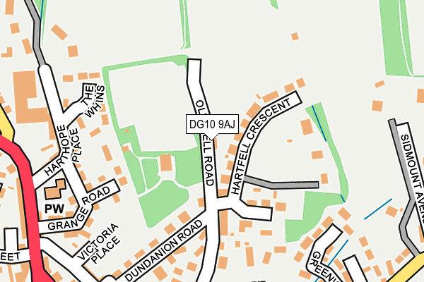 DG10 9AJ map - OS OpenMap – Local (Ordnance Survey)