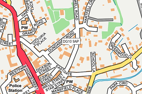 DG10 9AP map - OS OpenMap – Local (Ordnance Survey)