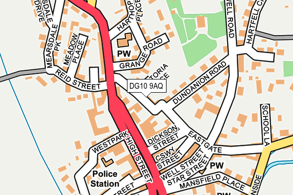 DG10 9AQ map - OS OpenMap – Local (Ordnance Survey)