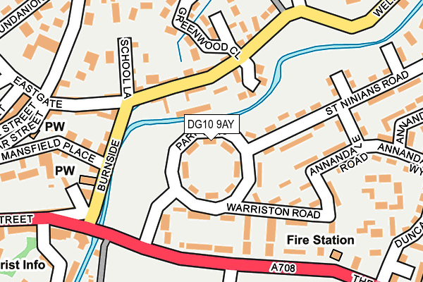 DG10 9AY map - OS OpenMap – Local (Ordnance Survey)