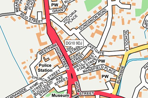 DG10 9DJ map - OS OpenMap – Local (Ordnance Survey)