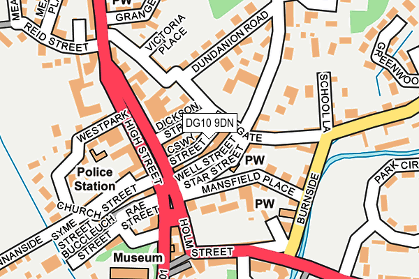 DG10 9DN map - OS OpenMap – Local (Ordnance Survey)